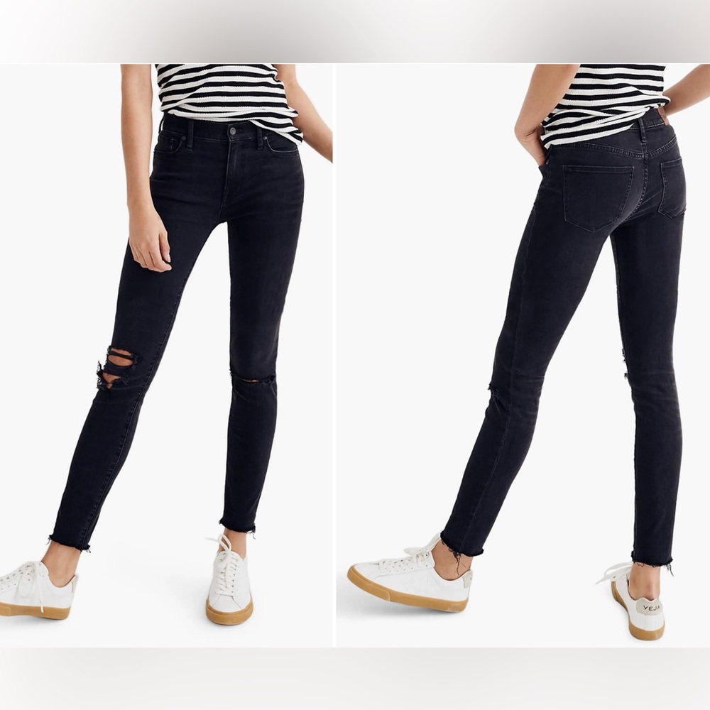 Madewell 9” high-rise ripped skinny jeans 28
